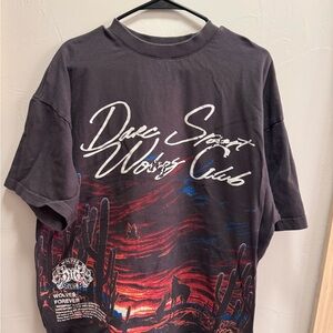 Darc Sport Wolves Club Desert Graphic Tee - Black and Red